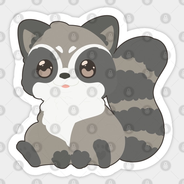 Raccoon Sticker by NovaSammy